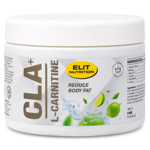 ELIT CLA+L-Carnitine Powder, Lime, 180 g | Träningstillskott - Aminosyror - L-karnitin | Gymkraft