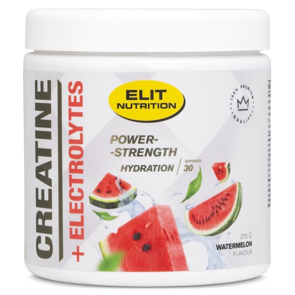 ELIT Creatine + Electrolytes , Watermelon, 270 g | Träningstillskott - Före Träning - Kreatin | Gymkraft