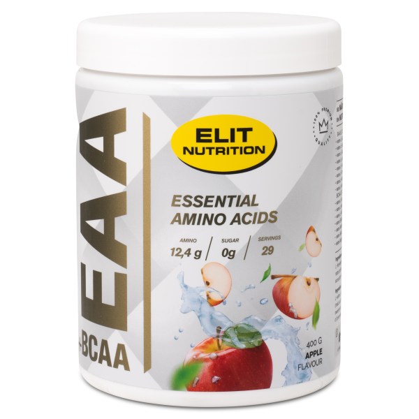 ELIT EAA+BCAA Elektrolyter, Apple, 400 g | Träningstillskott - Aminosyror - EAA | Gymkraft