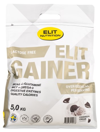 Miniatyrbild ELIT Gainer Laktosfri, Cookies & Cream, 5 kg