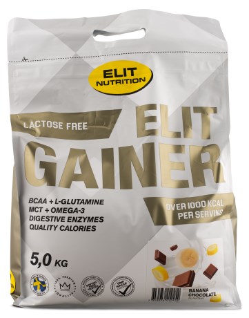 Miniatyrbild ELIT Gainer Laktosfri, Banana & Chocolate, 5 kg