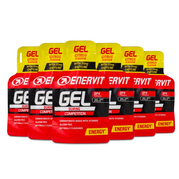 Enervit Sport Caffeine Gel, Citron, 6-pack
