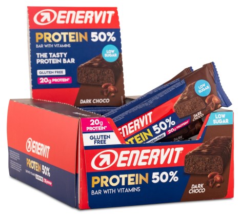 Miniatyrbild Enervit Sport Protein Bar, Dark chocolate, 12-pack