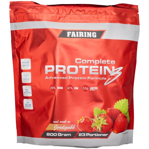 Fairing Complete Protein 3, Jordgubb, 800 g