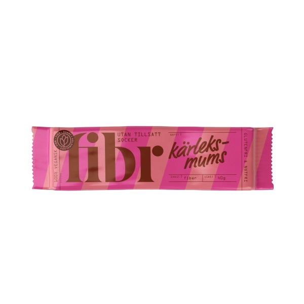Fibr Bars, K&auml;rleksmums, 40 g
