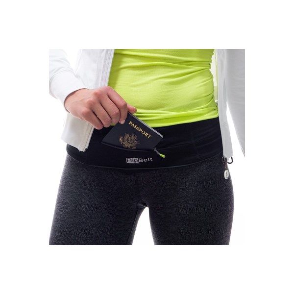 FlipBelt Zipper Belt Black