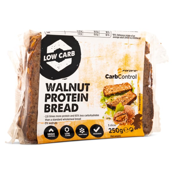 Forpro Carb Control Protein Bread 250 g Walnut