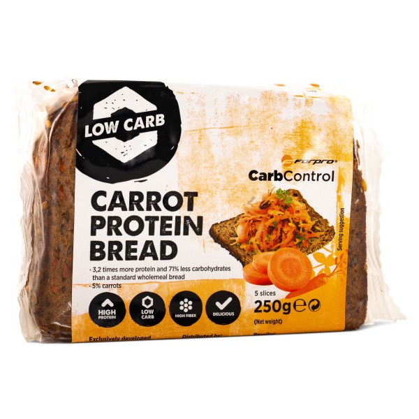 Forpro Carb Control Protein Bread 250 g Carrot