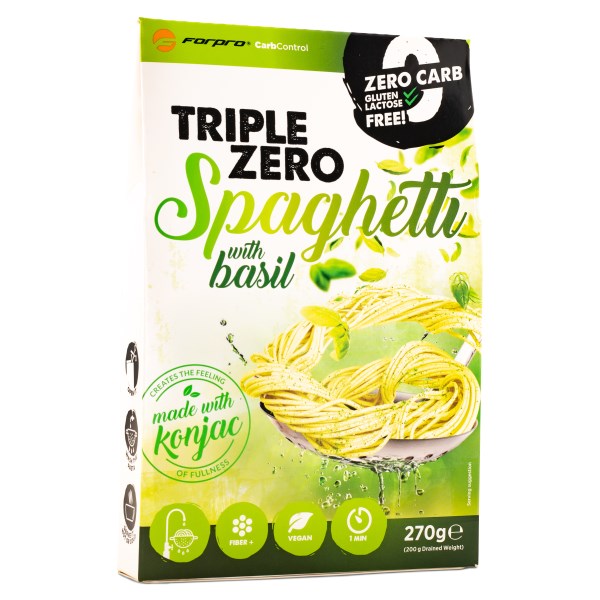 Forpro Carb Control Triple Zero Pasta 270 g Spaghetti Basil