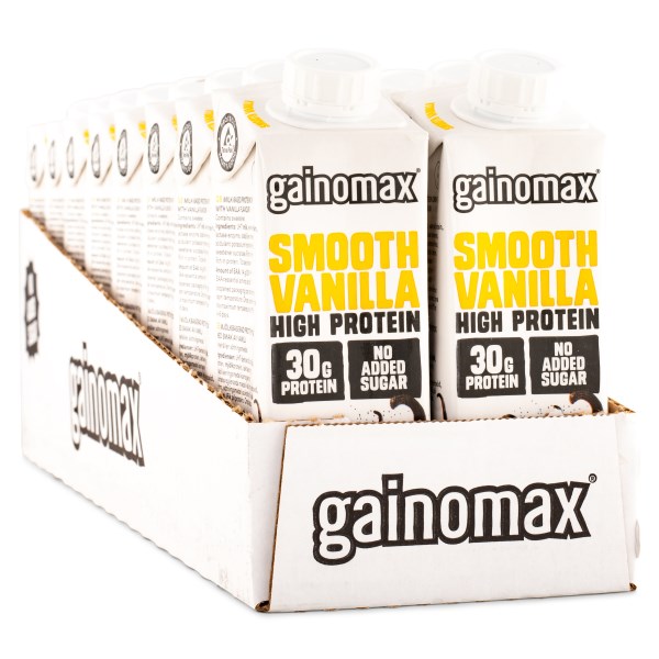 Gainomax High Protein Drink, Smooth Vanilla, 16-pack