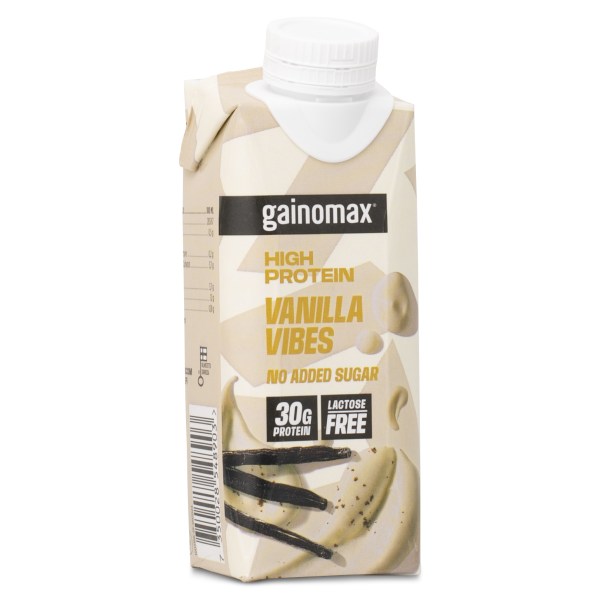 Gainomax High Protein Drink, Vanilla Vibes, 250 ml