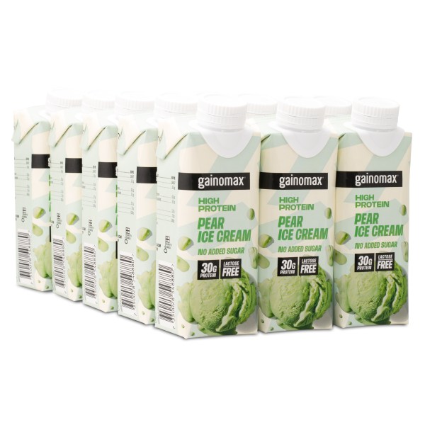 Gainomax High Protein Drink, Pear Ice Cream, 15-pack | Träningstillskott - Efter Träning - Färdiga proteinshakes | Gymkraft