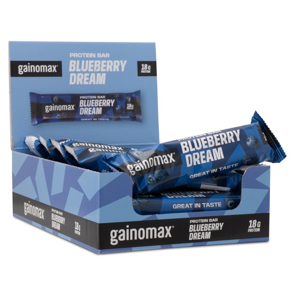 Gainomax Protein Bar, Blueberry, 15-pack | Träningstillskott - Efter Träning - Proteinbars | Gymkraft