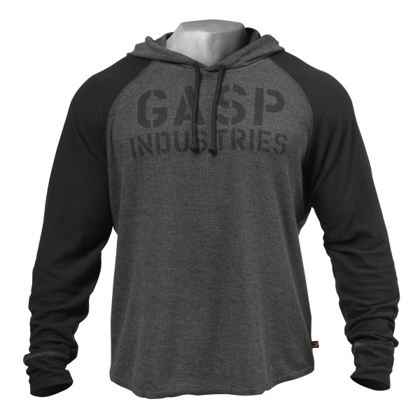 GASP L/S Thermal Hoodie, , Graphite Melange | Träningskläder - Träningströjor - Hoodies | Gymkraft