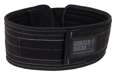 Miniatyrbild Gorilla Wear 4 Inch Nylon Belt, M/L, Black / grey