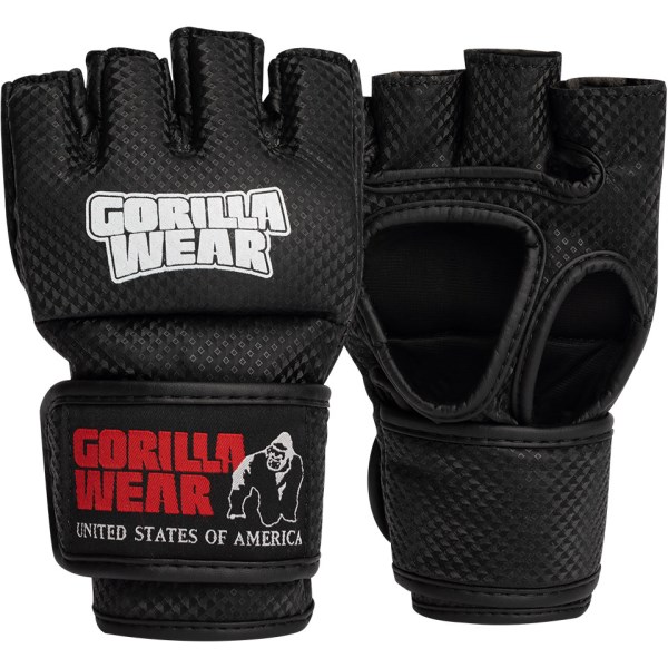 Gorilla Wear Berea MMA Gloves, S/M, Black/white