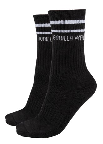 Miniatyrbild Gorilla Wear Crew Socks 2 Pack, 39-42, Black