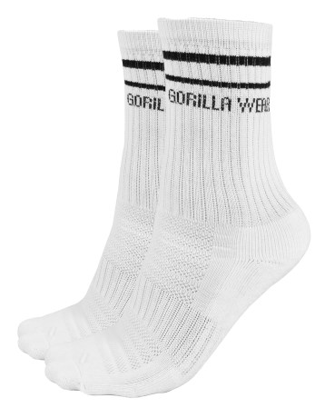 Miniatyrbild Gorilla Wear Crew Socks 2 Pack, 43-46, White