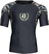 Miniatyrbild Gorilla Wear Cypress Rashguard Short Sleeve, S, Black/Grey Camo