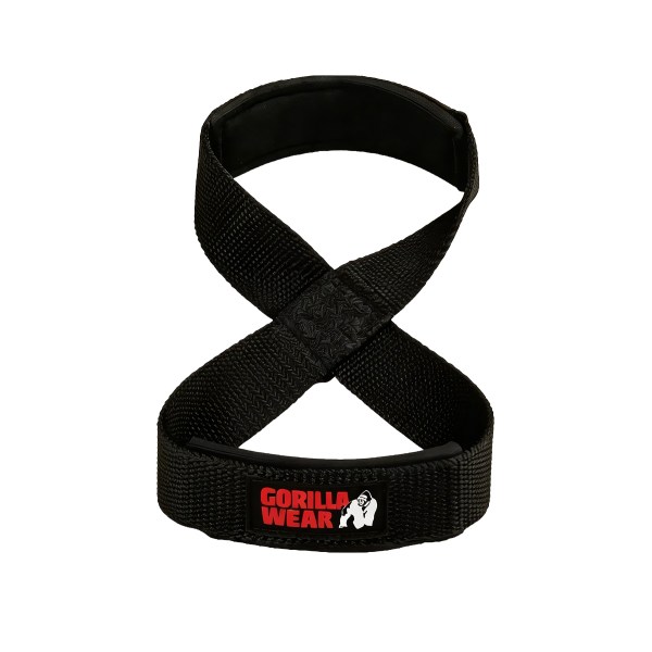 Gorilla Wear Figure 8 Lifting Straps, , Black | Träning & Tillbehör - Träningsutrustning - Dragremmar & grepp | Gymkraft