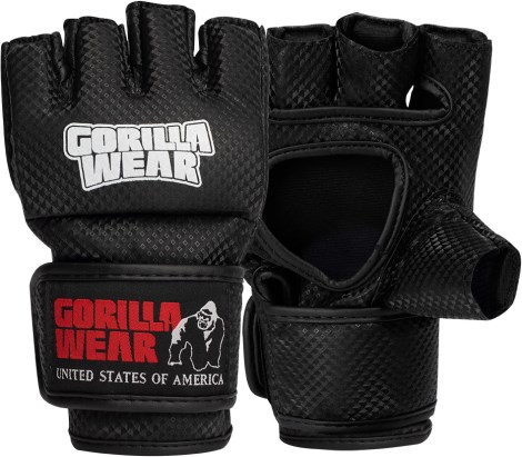 Miniatyrbild Gorilla Wear Manton MMA Gloves with tumb, M/L, Black/white