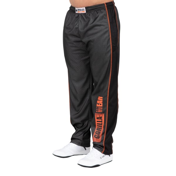 Gorilla Wear Wallace Mesh Pants, S/M, Grey/Orange