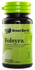 Miniatyrbild Great Earth Folsyra Vegan, 60 tabl