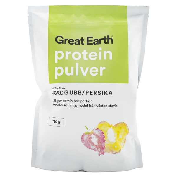 Great Earth Proteinpulver Jordgubb/Persika 750 g