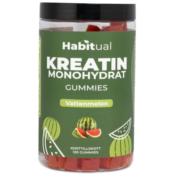 Habitual Kreatin Gummies, Vattenmelon, 120 Gummies | Träningstillskott - Före Träning - Kreatin | Gymkraft
