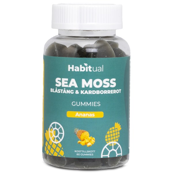 Habitual Sea Moss Gummies, Ananas, 60 Gummies | Vitamin & Mineraltillskott - Mineraler - Jod | Gymkraft