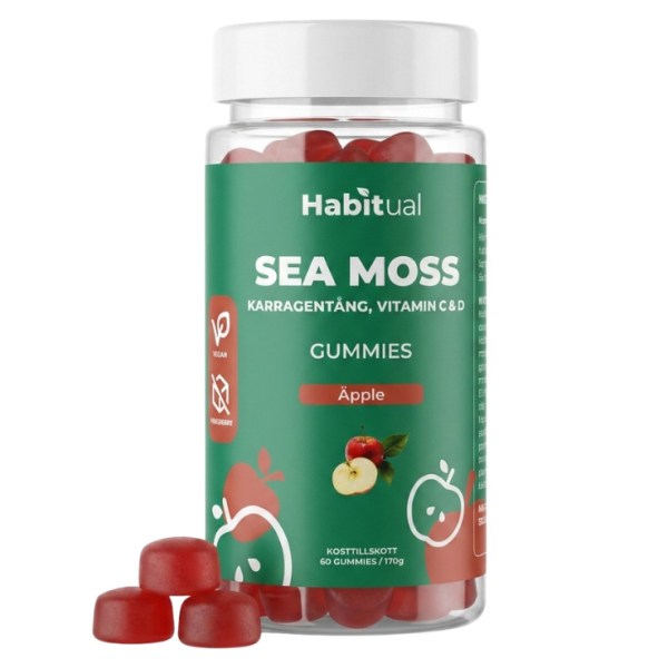 Habitual Sea Moss Gummies, Äpple, 60 Gummies