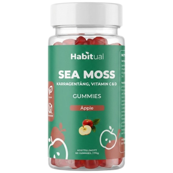 Habitual Sea Moss Gummies, Äpple, 60 Gummies