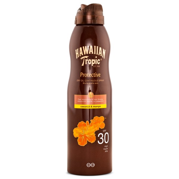 Hawaiian Tropic Dry Oil Continuous Spray Coconut &amp;amp; Mango SPF 30 180 ml