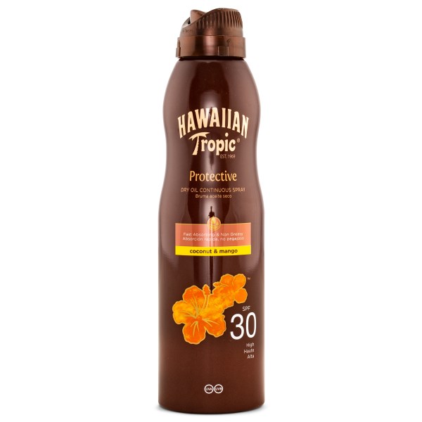 Hawaiian Tropic Dry Oil Continuous Spray Coconut & Mango SPF 30 180 ml