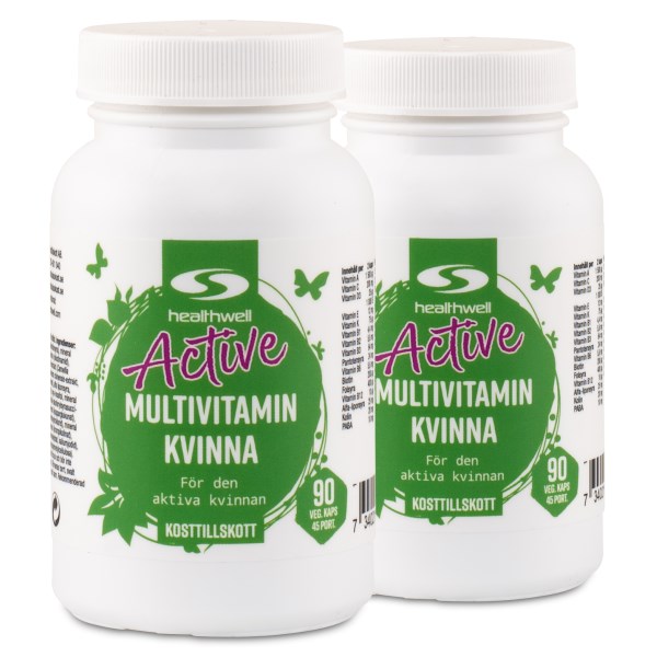 Healthwell Active Multivitamin Kvinna, 180 kaps