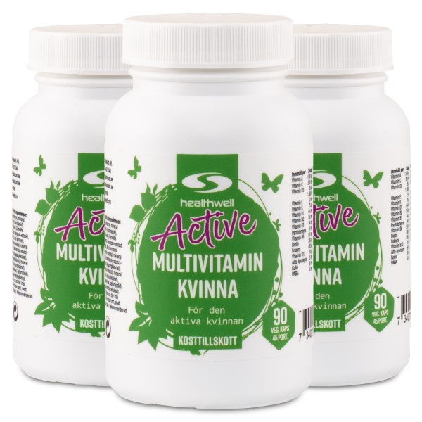 Healthwell Active Multivitamin Kvinna, 270 kaps
