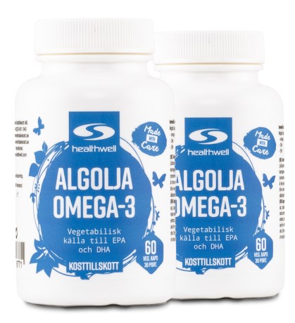 Miniatyrbild Healthwell Algolja Omega-3, 120 kaps