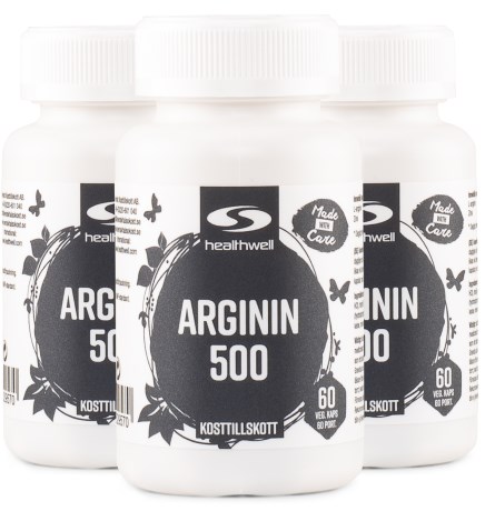 Miniatyrbild Healthwell Arginin 500, 180 kaps