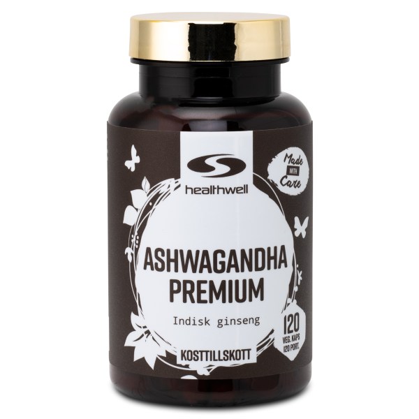 Healthwell Ashwagandha Premium, 120 kaps | Hälsa - Ashwagandha | Gymkraft