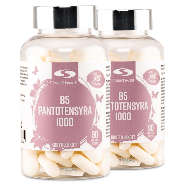 Healthwell B5 Pantotensyra 1000, 180 tabl