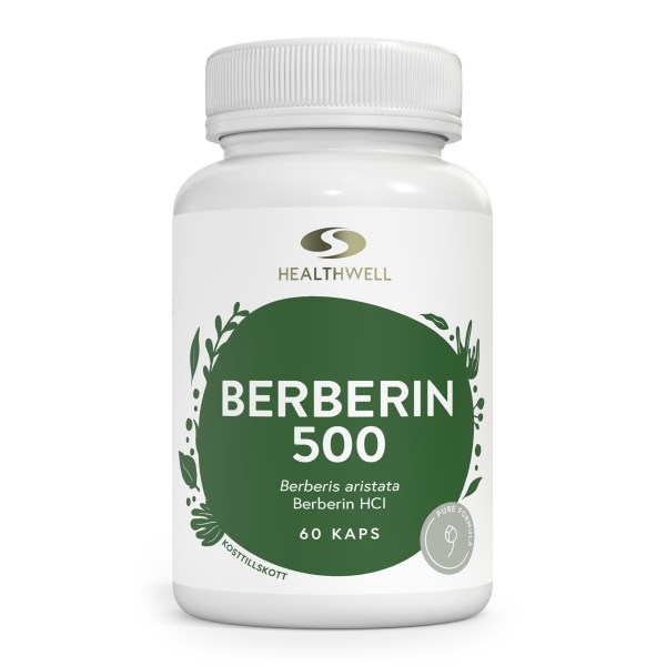 Healthwell Berberin 500, 60 kaps | Hälsa - Mage & Tarm - Matsmältning & Enzymer | Gymkraft