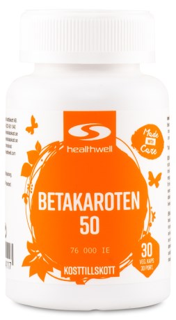 Miniatyrbild Healthwell Betakaroten 50, 30 kaps