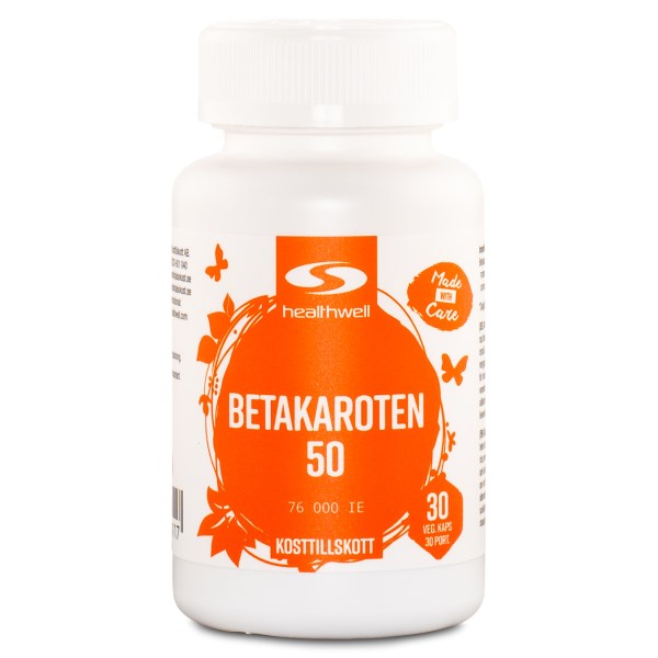 Healthwell Betakaroten 50, 30 kaps