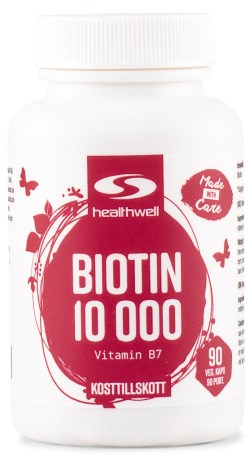 Miniatyrbild Healthwell Biotin 10000, 90 kaps
