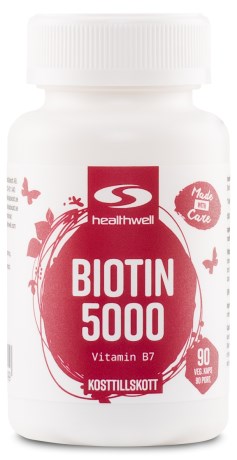 Miniatyrbild Healthwell Biotin 5000, 90 kaps