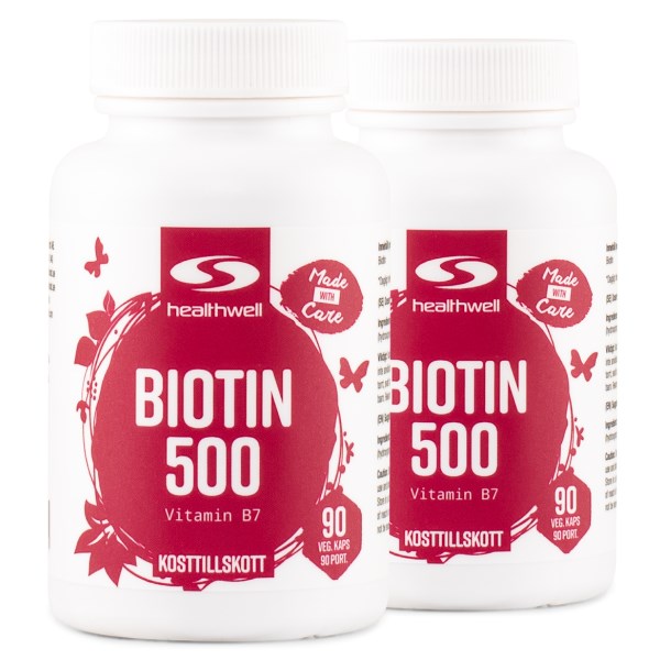 Healthwell Biotin 500, 180 kaps