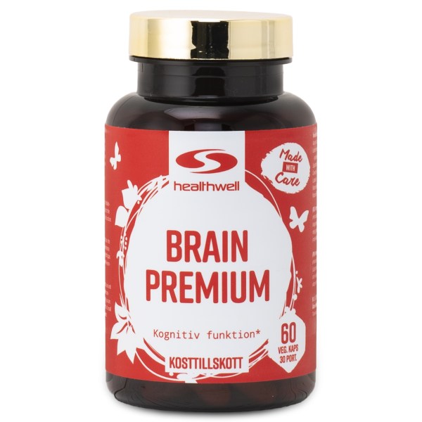 Healthwell Brain Premium, 60 kaps | Hälsa - Hjärnhälsa | Gymkraft