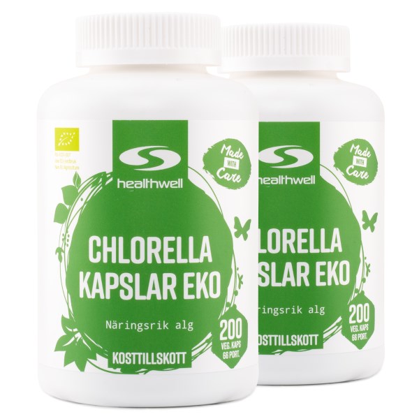 Healthwell Chlorella Kapslar EKO, 400 kaps