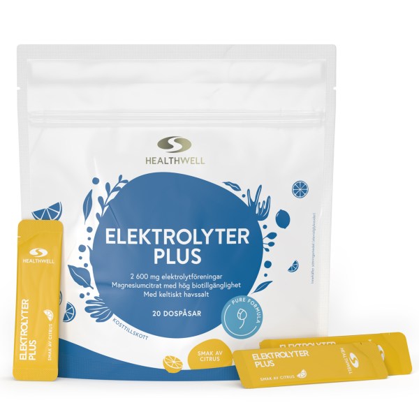 Healthwell Elektrolyter Plus, Citrus, 20-pack
