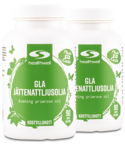 Miniatyrbild Healthwell GLA J�ttenattljusolja Kapslar, 180 kaps